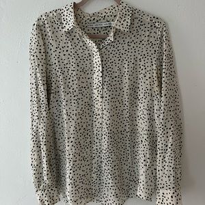 & other stories silk polka dot top